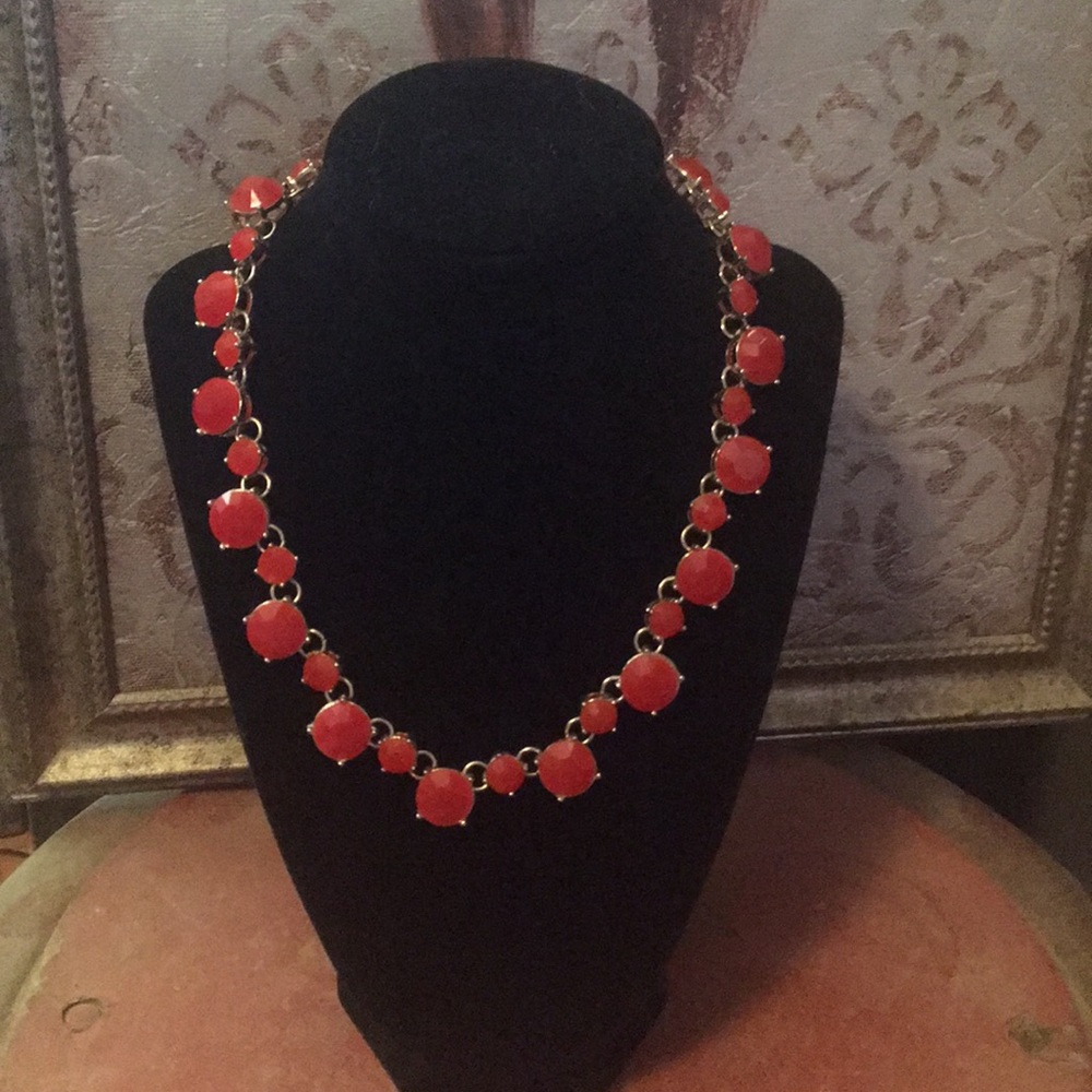 Orange stone necklace